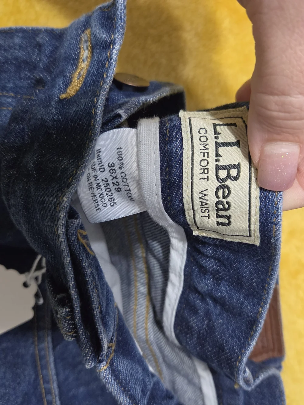 #12- L.L. Bean Men's Dark Blue Relaxed Fit Jeans